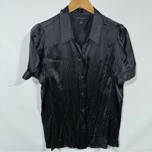 Banana republic silk polka dotted shirt